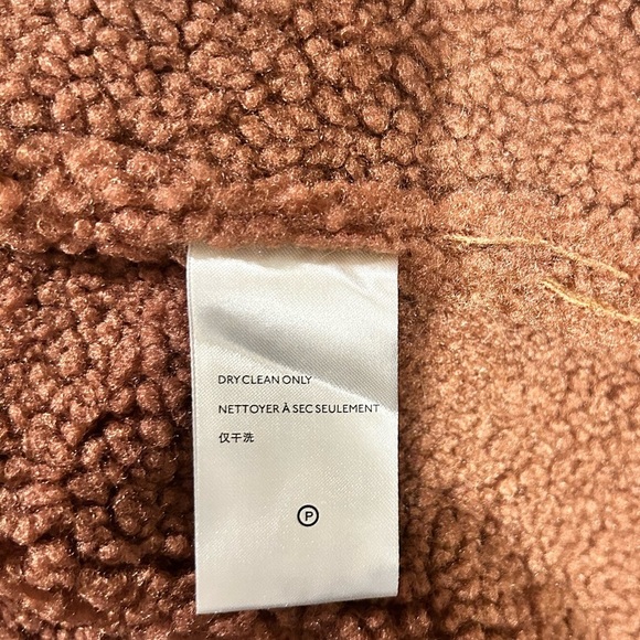 FREE PEOPLE Diogo Faux Fur Sherpa Lined Oversized Coat Size Medium EC - Picture 8 of 9